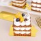 Gold 50 Metallic 4" Rectangular Cake Boards Disposable Mini Dessert Trays Party